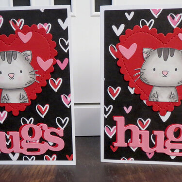 Twins cat Valentines