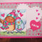 Heart Birdy Card in Pink for In-Laws
