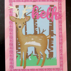 Deer Hello card