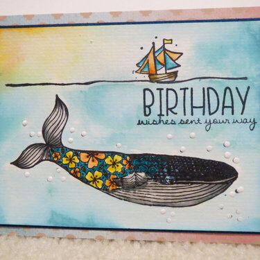 Birthday Whale card