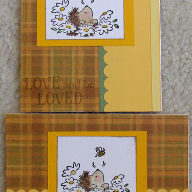 Spring (critter) cards for Operation Write Home