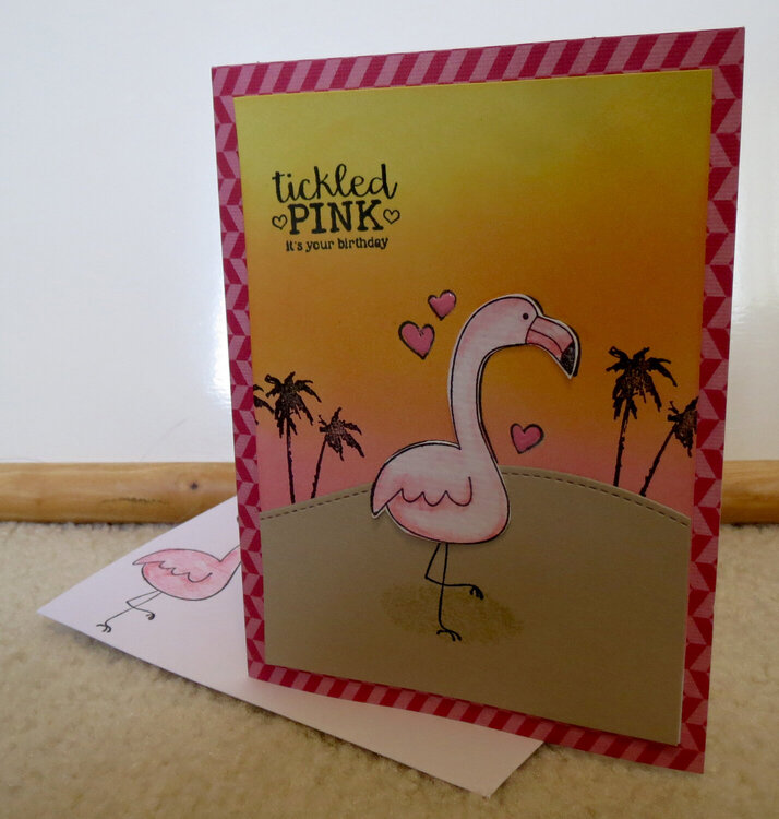 Flamingo Birthday card With Envelope