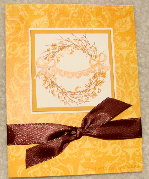 Thank You Card with Wreath