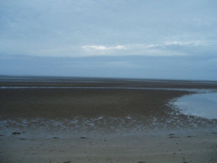 No sunrise today, looking out to sea