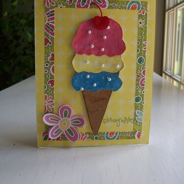 ice cream pieced card