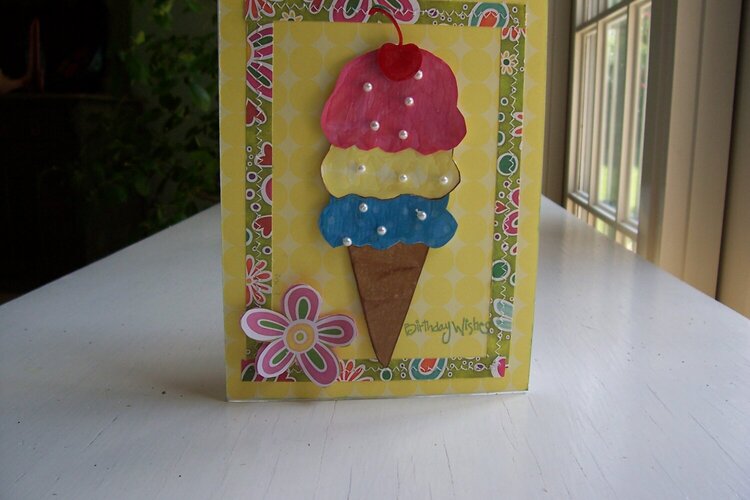 ice cream pieced card