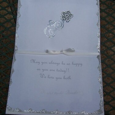 inside of wedding card