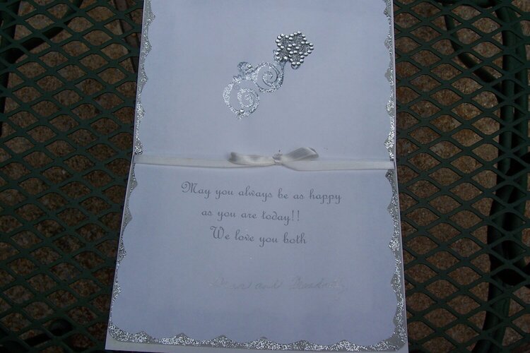 inside of wedding card