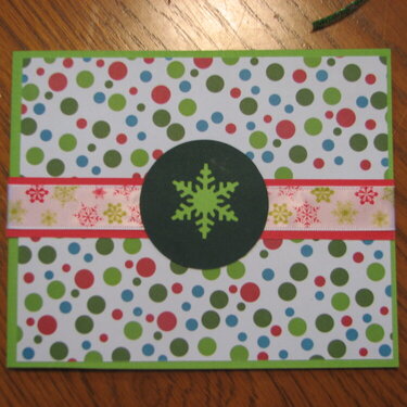 Snowflake ribbon card