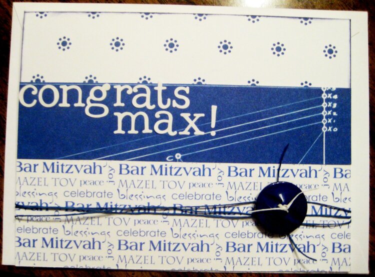 Bar Mitzvah card
