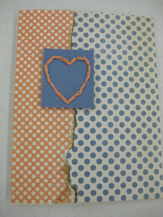 Stitched Heart card