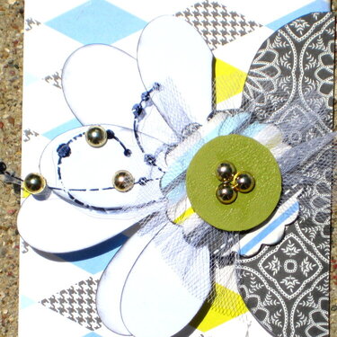 Funky front flap flower card