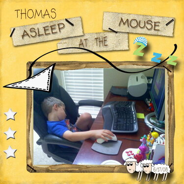 Thomas Asleep at the Mouse