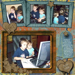 Thomas, Leea at computer