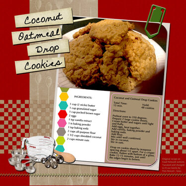 Coconut Oatmeal Drop Cookies