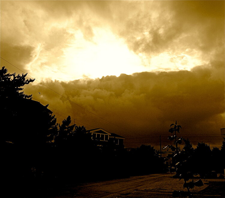 Dark Clouds Rolling In, In Sepia