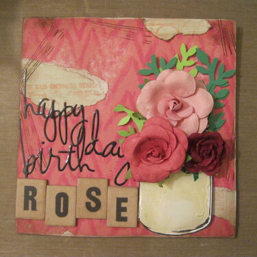 Birthday Card-Rose