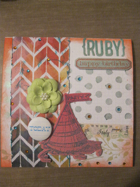 Ruby Birthday Card
