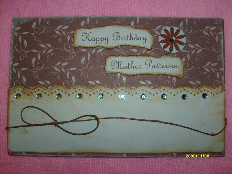 Mother Patterson B-Day Card