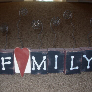 Family block picture holder
