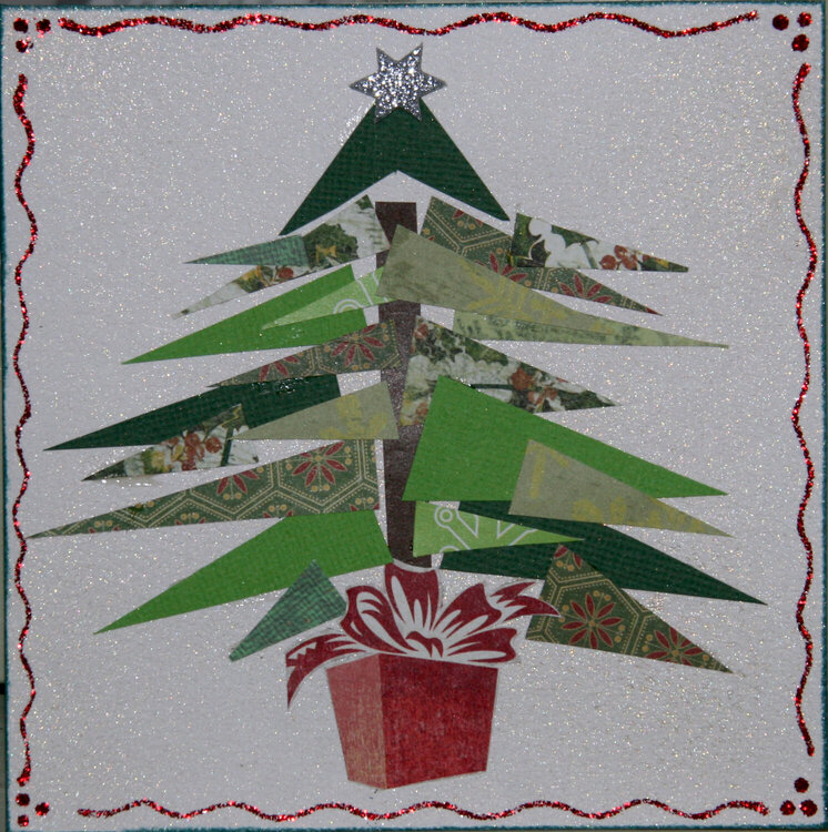 Triangle tree Christmas card