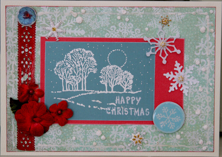 Christmas card - aqua