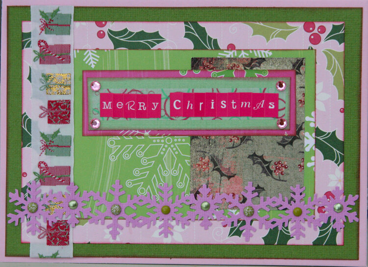 Christmas card - pink