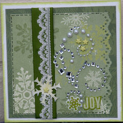 Green snowflake card