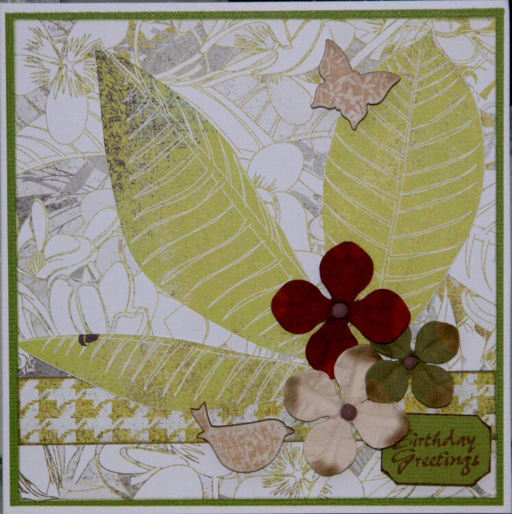 Leafy Birthday card