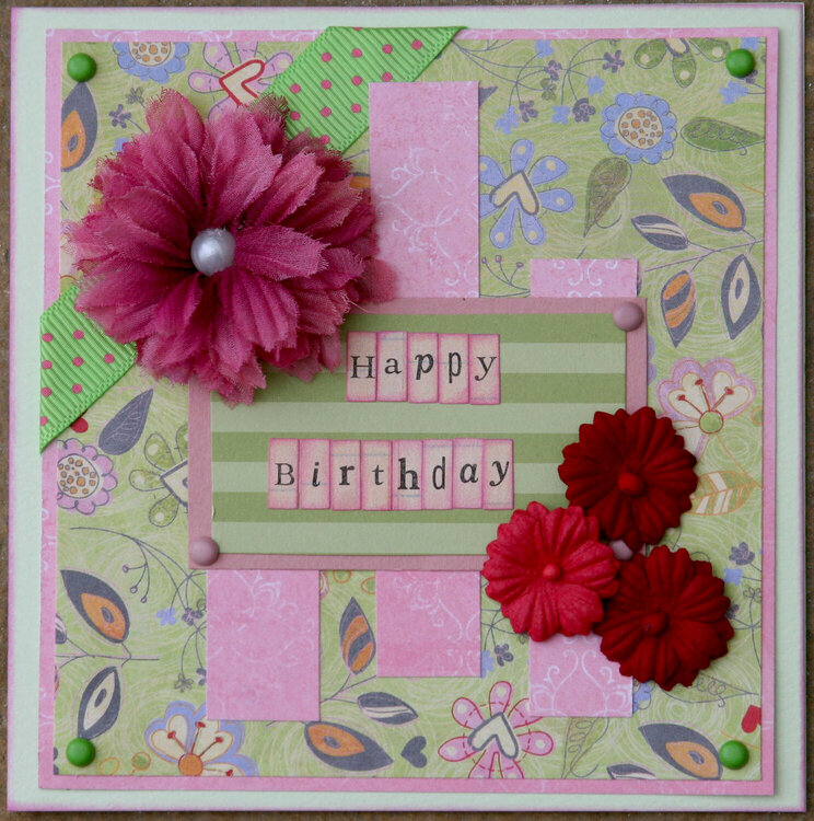 Pink birthday card