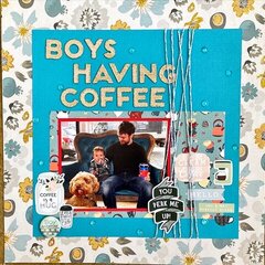 Boys having coffee