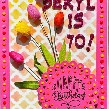 70th birthday card