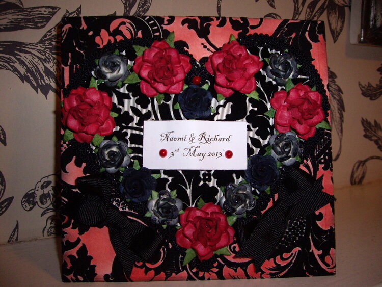 Black and red Wedding card