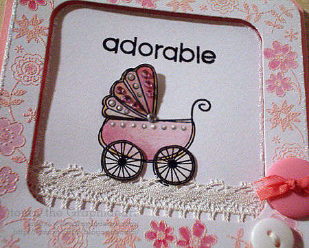 Closeup view - Adorable (baby card) -