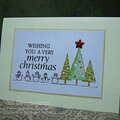 Simple and flat Christmas card