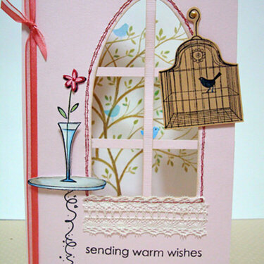 Window card - Sending Warm Wishes