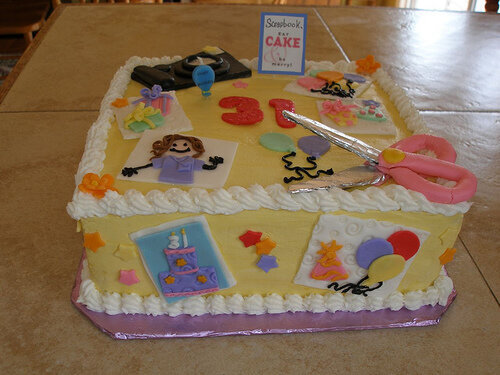 aunts scrabook birthday cake