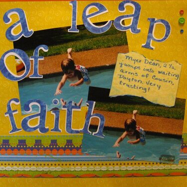 A leap of faith.