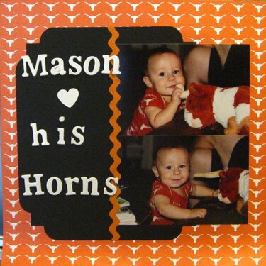 Mason loves his horns!