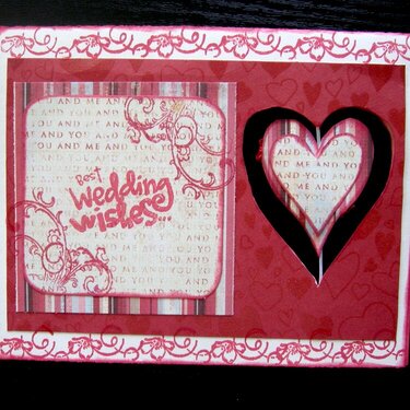 Red and White Spinner Wedding Card