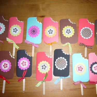 ice cream popsicle cards