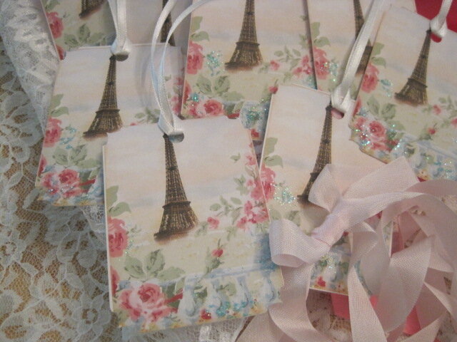 Shabby French Eiffel Tower Gift Tags