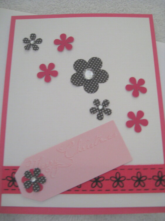 Pink &quot;Merry Christmas&quot; card