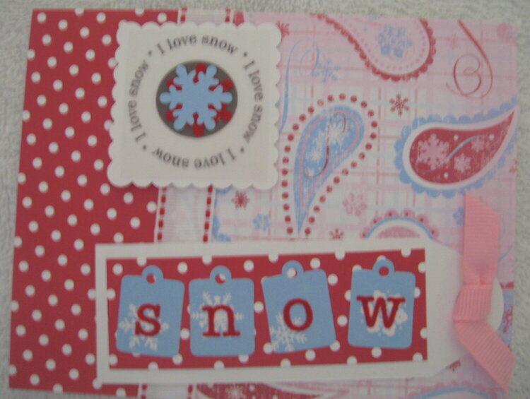 &quot;I love Snow&quot; Christmas Card