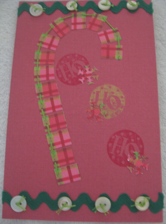 &quot;Candy Cane&quot; Christmas Card