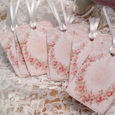 Shabby French Chic Wreath Gift Tags