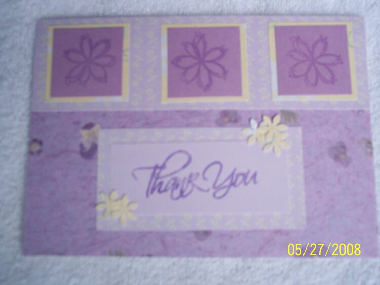 Purple Thank You Card