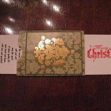 sliding card for christmas card swap