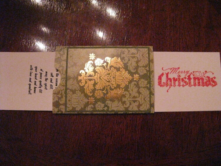 sliding card for christmas card swap