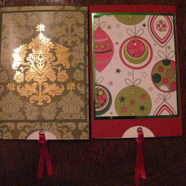 2 sliding cards for chrsitmas card swap